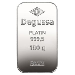 100g Platinum Bar - various manufacturers