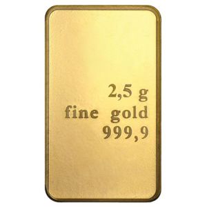2,5 Gold Bar - various manufacturers