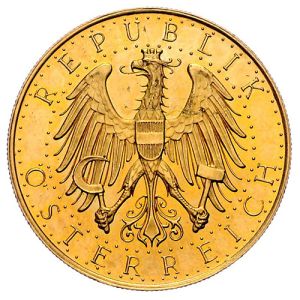 100 Schilling Gold Coin Austria 1st Republic