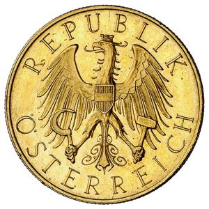 25 Schilling Gold Coin Austria 1st Republic